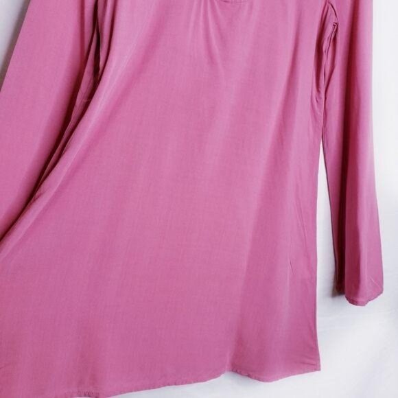 Tobi Mauve Pink Afternoon Shift Mini Dress Long Bell Sleeve Women's Size Small - Picture 4 of 10